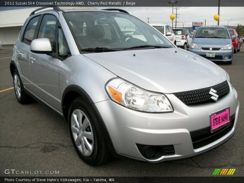 Cherry Red Metallic / Beige 2011 Suzuki SX4 Crossover Technology AWD