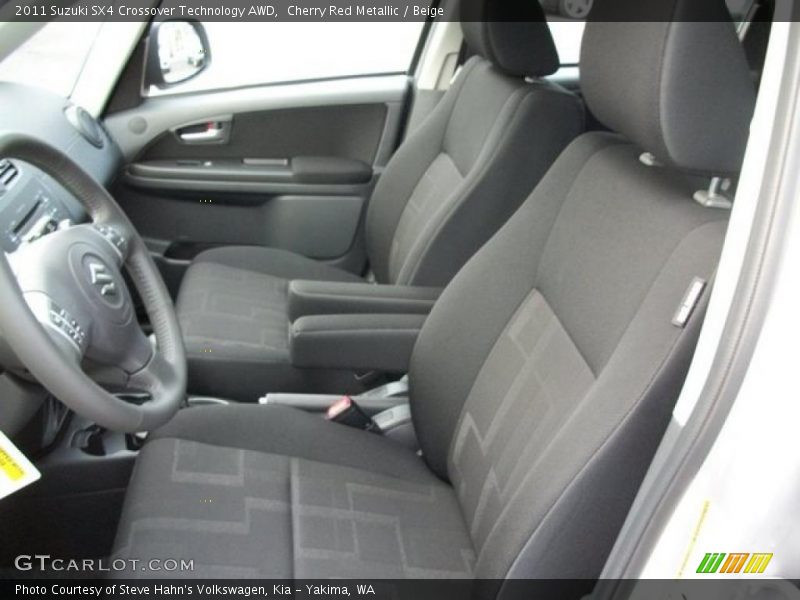 Cherry Red Metallic / Beige 2011 Suzuki SX4 Crossover Technology AWD