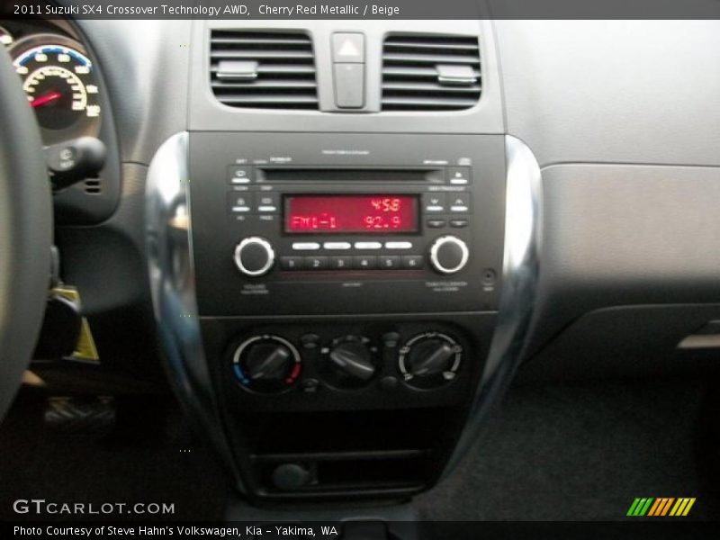 Cherry Red Metallic / Beige 2011 Suzuki SX4 Crossover Technology AWD