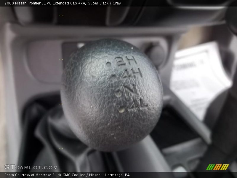 Super Black / Gray 2000 Nissan Frontier SE V6 Extended Cab 4x4