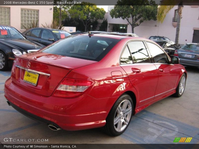 Mars Red / Black 2008 Mercedes-Benz C 350 Sport
