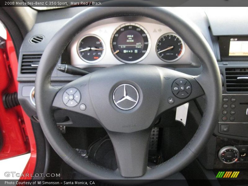 Mars Red / Black 2008 Mercedes-Benz C 350 Sport