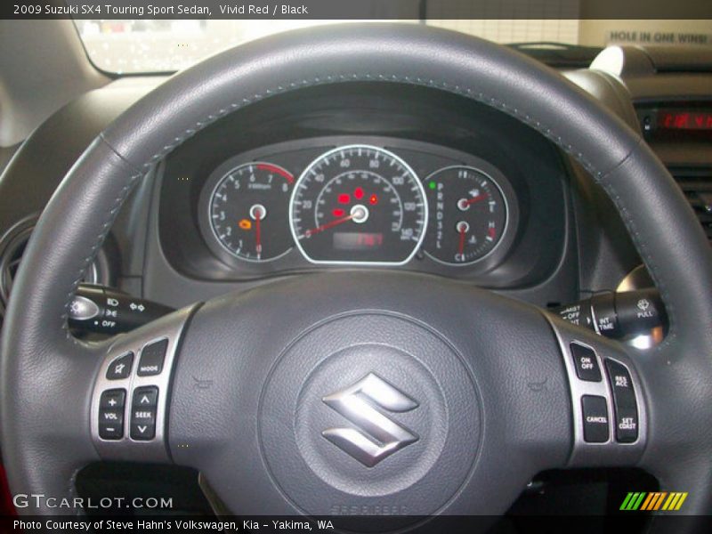 Vivid Red / Black 2009 Suzuki SX4 Touring Sport Sedan