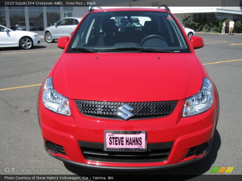 Vivid Red / Black 2010 Suzuki SX4 Crossover AWD