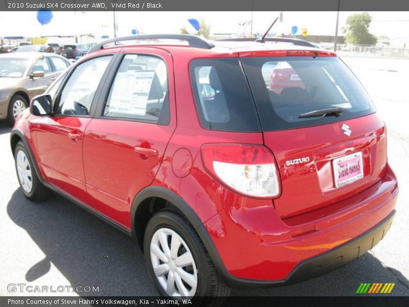 Vivid Red / Black 2010 Suzuki SX4 Crossover AWD