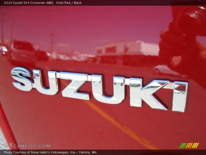 Vivid Red / Black 2010 Suzuki SX4 Crossover AWD