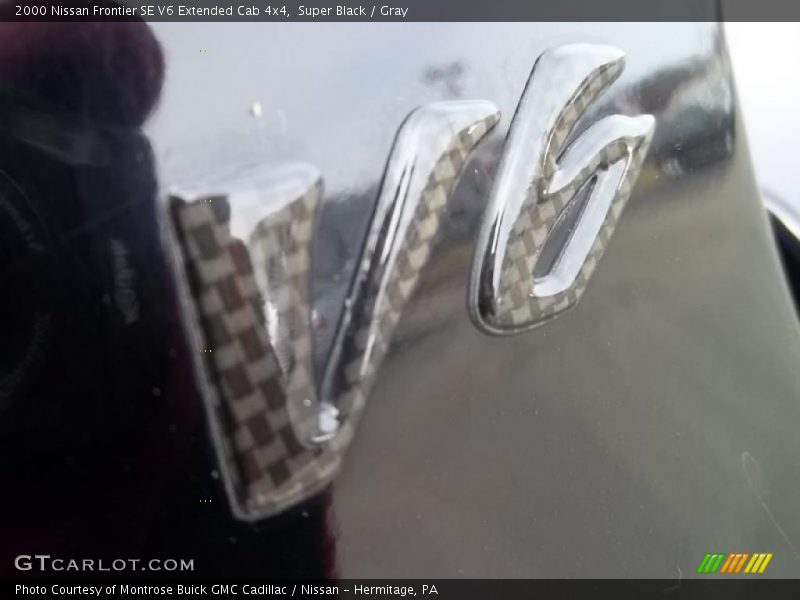 Super Black / Gray 2000 Nissan Frontier SE V6 Extended Cab 4x4
