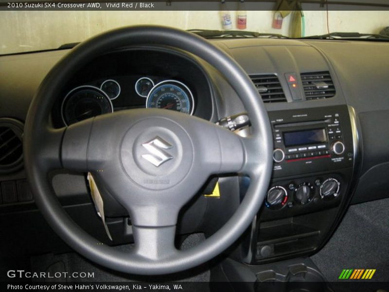 Vivid Red / Black 2010 Suzuki SX4 Crossover AWD