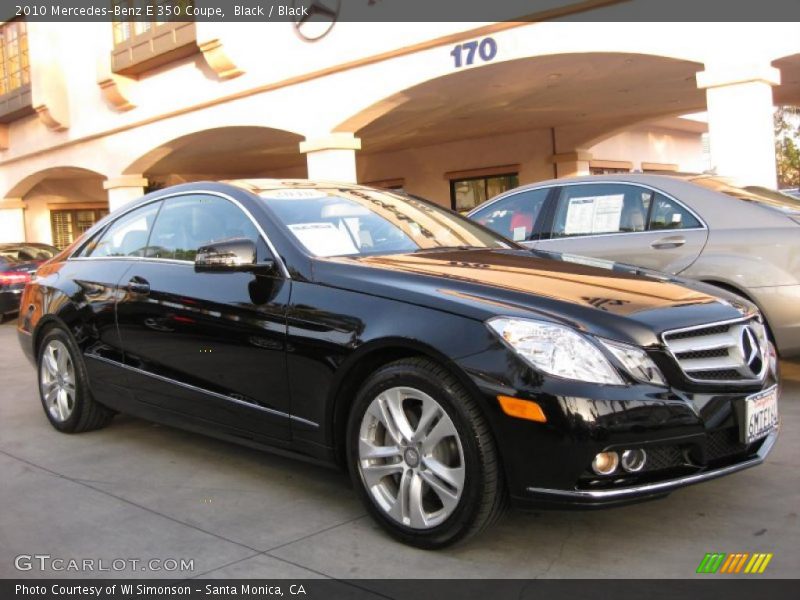 Black / Black 2010 Mercedes-Benz E 350 Coupe