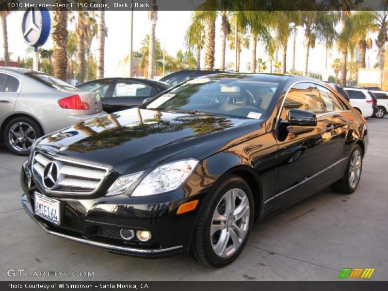 Black / Black 2010 Mercedes-Benz E 350 Coupe