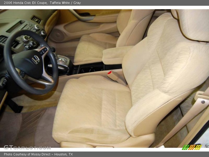 Taffeta White / Gray 2006 Honda Civic EX Coupe