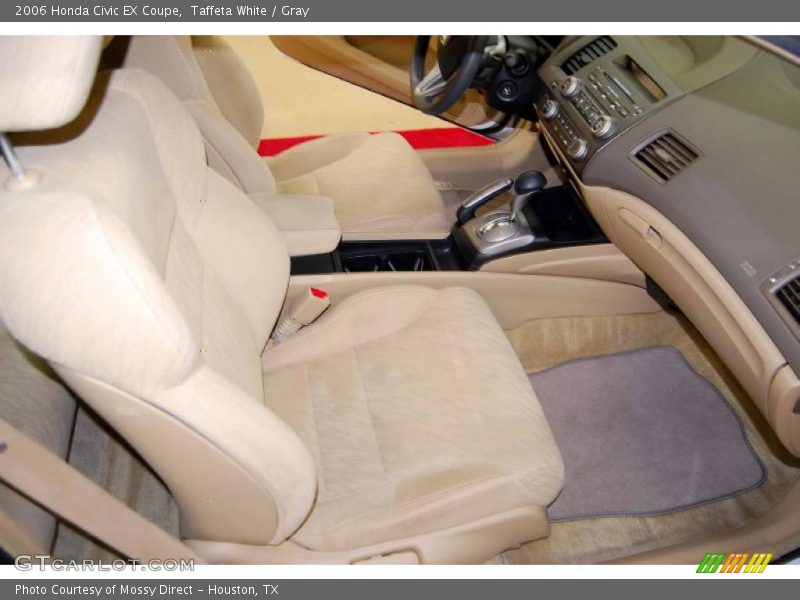 Taffeta White / Gray 2006 Honda Civic EX Coupe