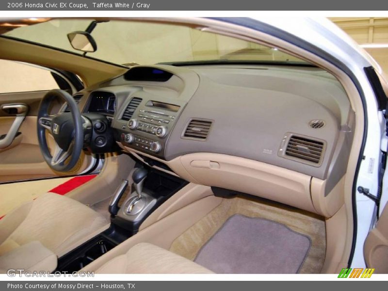 Taffeta White / Gray 2006 Honda Civic EX Coupe