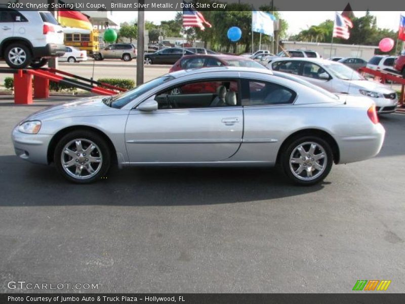 Brilliant Silver Metallic / Dark Slate Gray 2002 Chrysler Sebring LXi Coupe