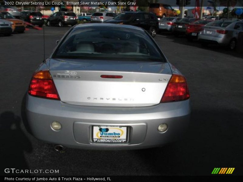 Brilliant Silver Metallic / Dark Slate Gray 2002 Chrysler Sebring LXi Coupe