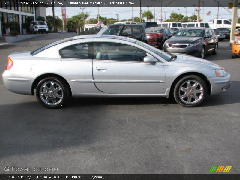 Brilliant Silver Metallic / Dark Slate Gray 2002 Chrysler Sebring LXi Coupe