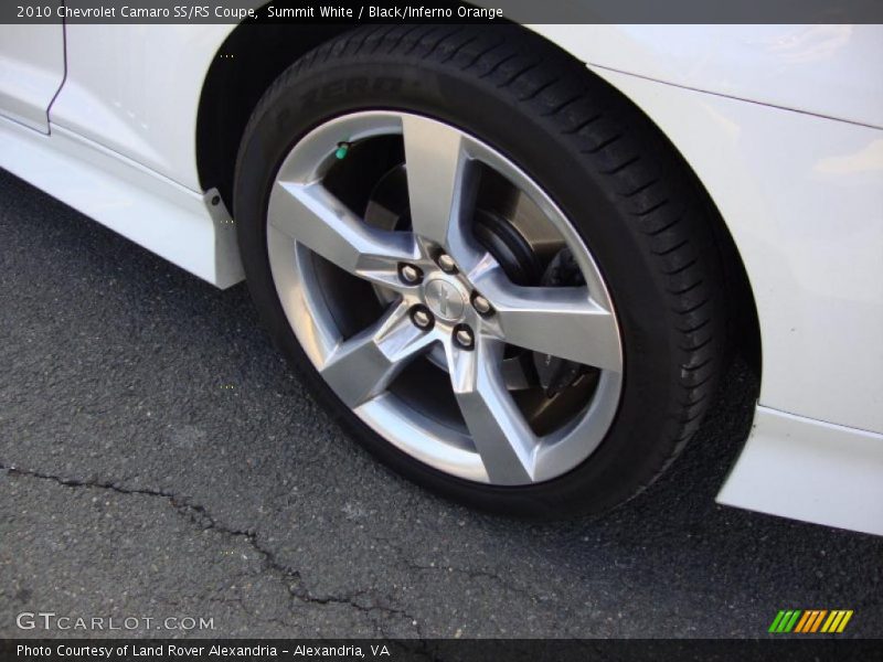 Summit White / Black/Inferno Orange 2010 Chevrolet Camaro SS/RS Coupe