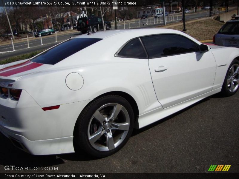 Summit White / Black/Inferno Orange 2010 Chevrolet Camaro SS/RS Coupe