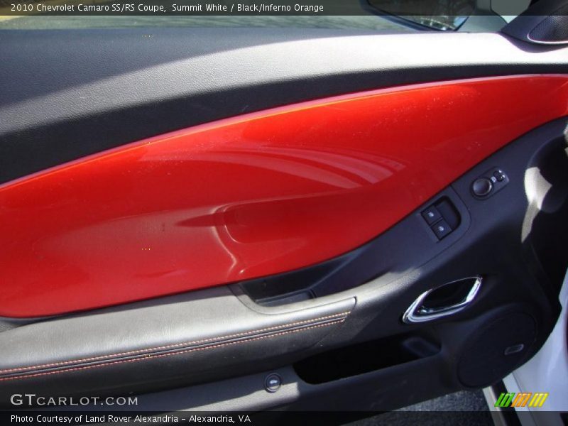 Summit White / Black/Inferno Orange 2010 Chevrolet Camaro SS/RS Coupe