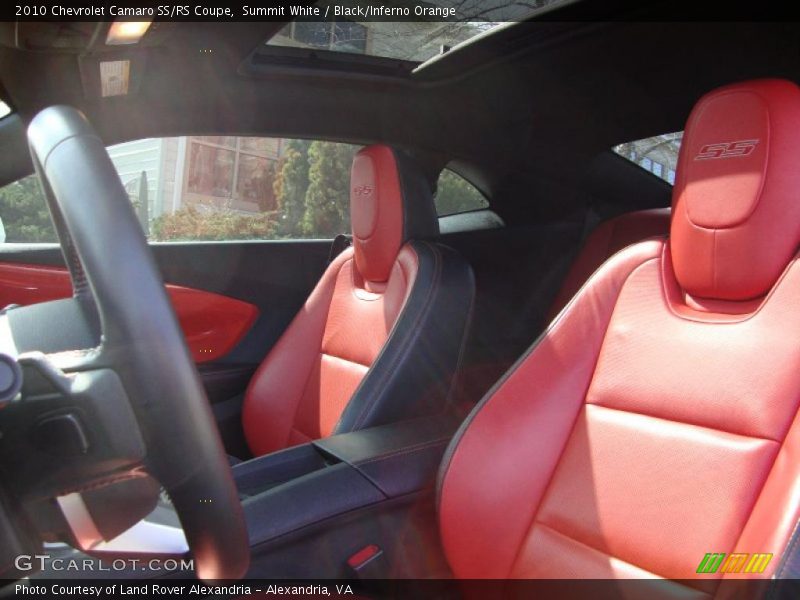 Summit White / Black/Inferno Orange 2010 Chevrolet Camaro SS/RS Coupe