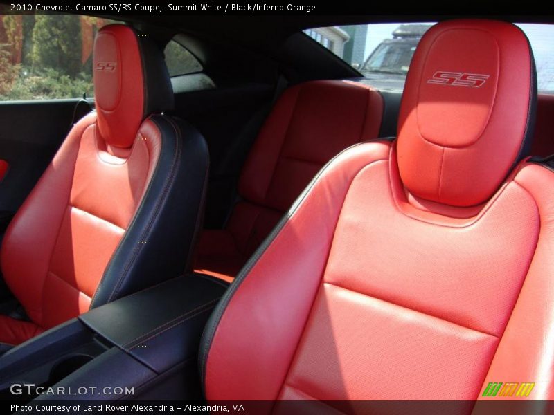 Summit White / Black/Inferno Orange 2010 Chevrolet Camaro SS/RS Coupe