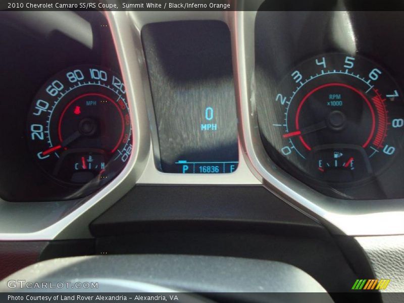 Summit White / Black/Inferno Orange 2010 Chevrolet Camaro SS/RS Coupe
