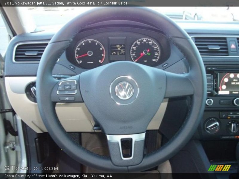 White Gold Metallic / Cornsilk Beige 2011 Volkswagen Jetta SEL Sedan