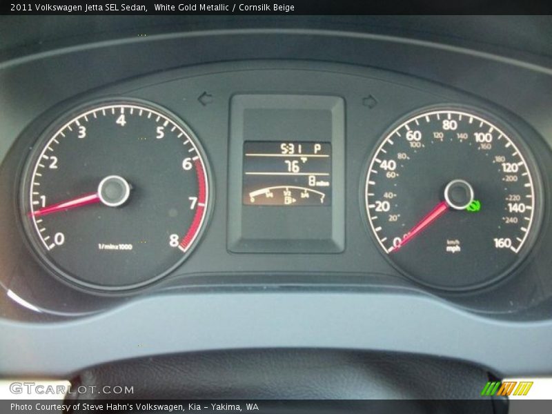 White Gold Metallic / Cornsilk Beige 2011 Volkswagen Jetta SEL Sedan