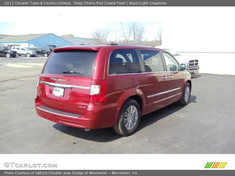 Deep Cherry Red Crystal Pearl / Black/Light Graystone 2011 Chrysler Town & Country Limited