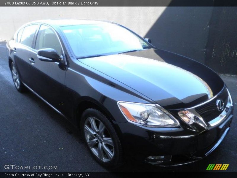 Obsidian Black / Light Gray 2008 Lexus GS 350 AWD