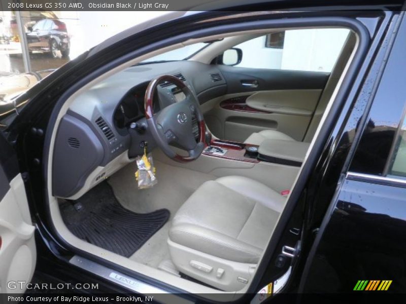 Obsidian Black / Light Gray 2008 Lexus GS 350 AWD