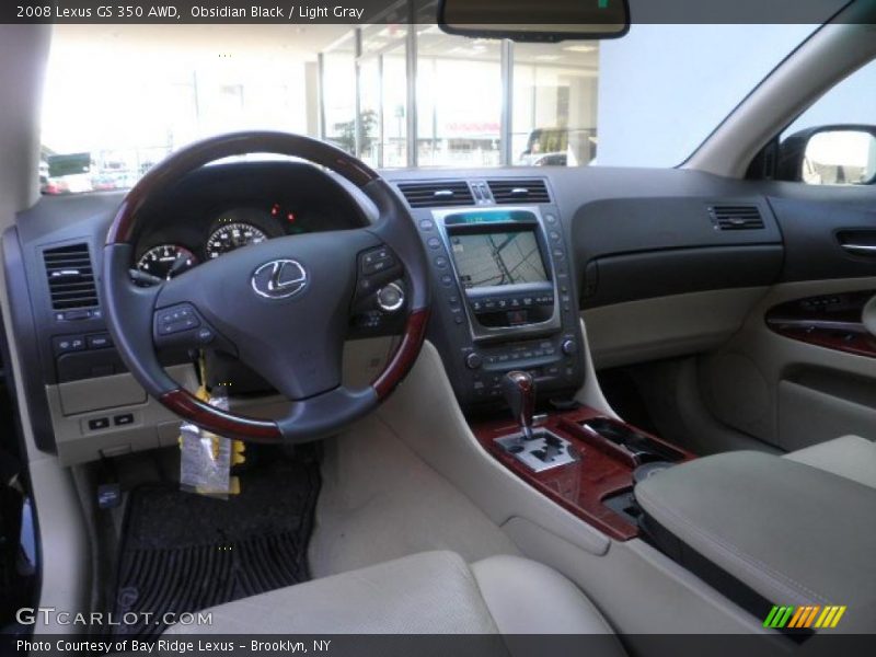 Obsidian Black / Light Gray 2008 Lexus GS 350 AWD