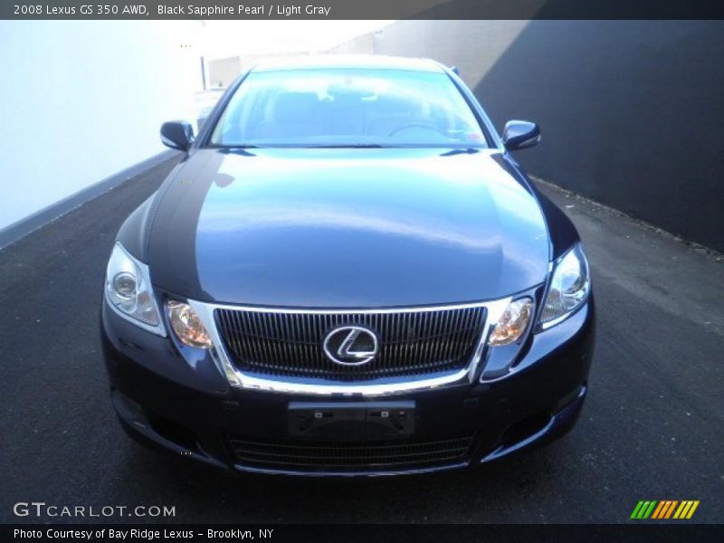 Black Sapphire Pearl / Light Gray 2008 Lexus GS 350 AWD