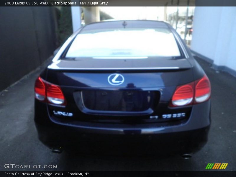 Black Sapphire Pearl / Light Gray 2008 Lexus GS 350 AWD