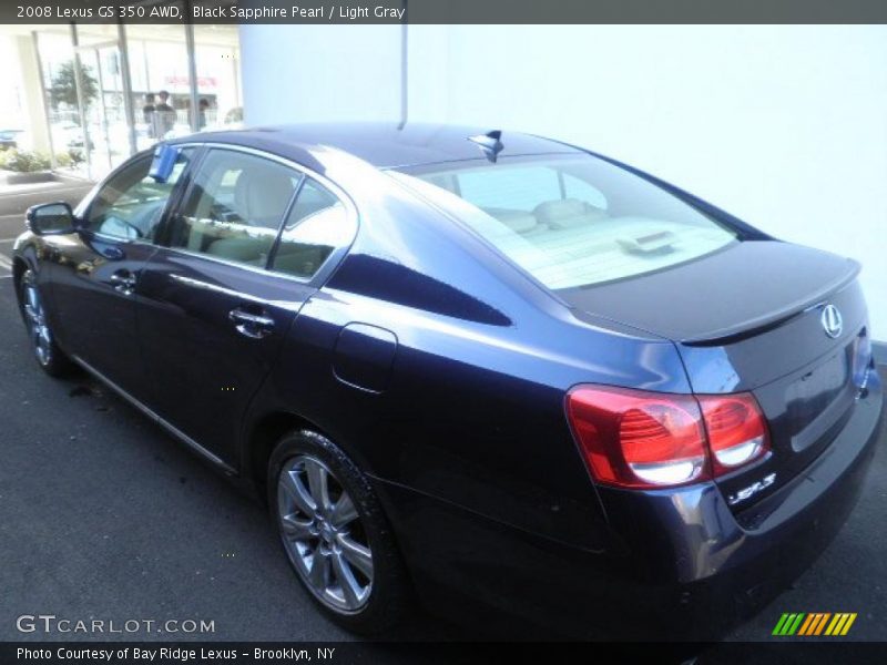 Black Sapphire Pearl / Light Gray 2008 Lexus GS 350 AWD