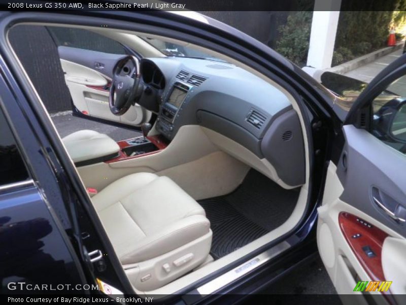 Black Sapphire Pearl / Light Gray 2008 Lexus GS 350 AWD