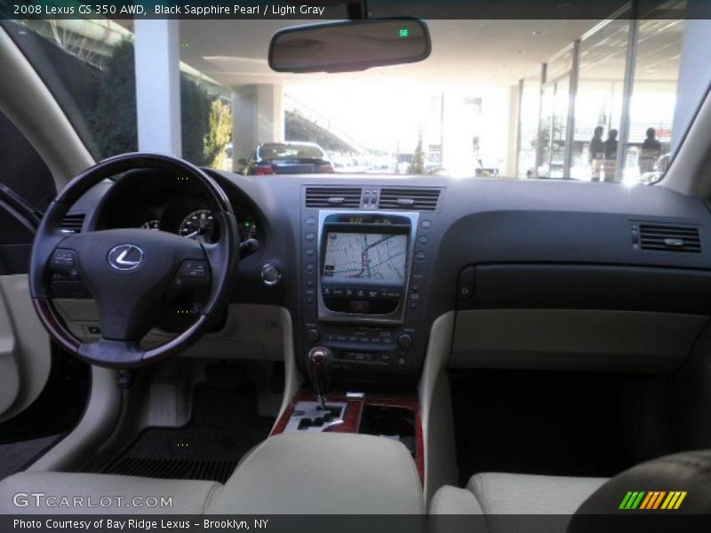 Black Sapphire Pearl / Light Gray 2008 Lexus GS 350 AWD