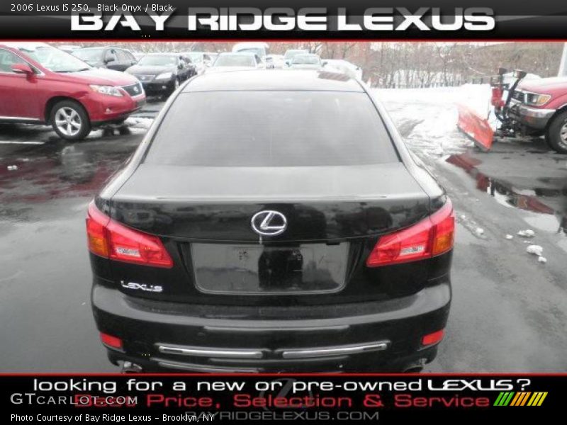 Black Onyx / Black 2006 Lexus IS 250