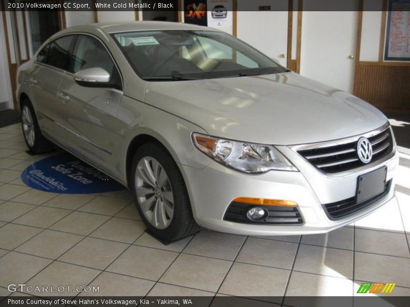 White Gold Metallic / Black 2010 Volkswagen CC Sport