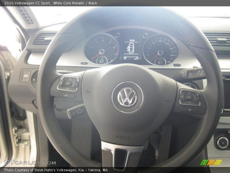 White Gold Metallic / Black 2010 Volkswagen CC Sport