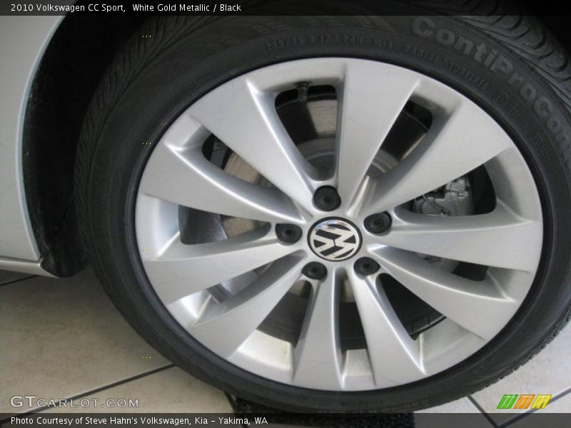White Gold Metallic / Black 2010 Volkswagen CC Sport