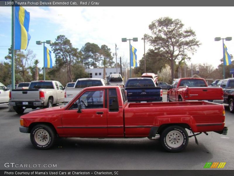 Red / Gray 1988 Toyota Pickup Deluxe Extended Cab
