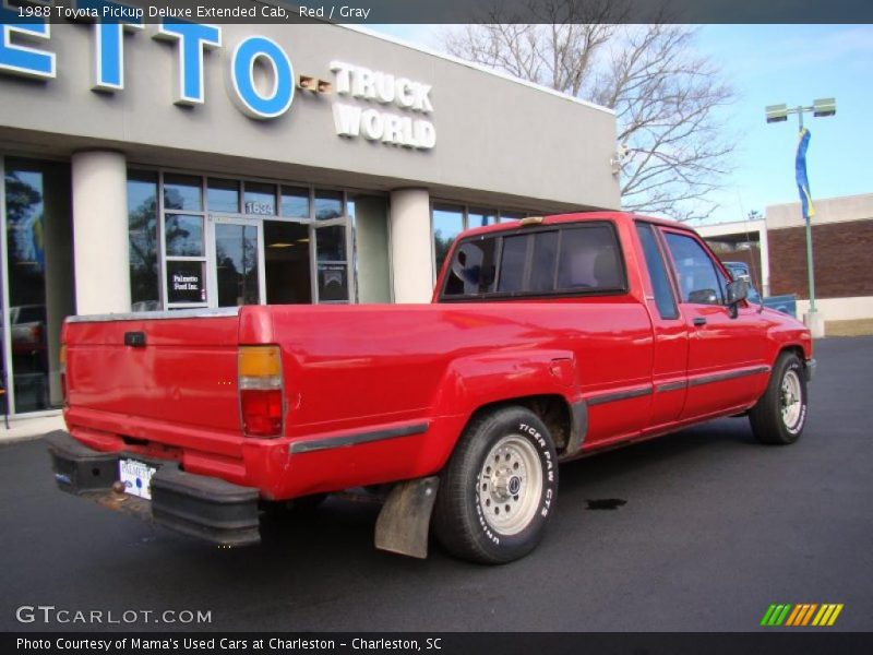 Red / Gray 1988 Toyota Pickup Deluxe Extended Cab