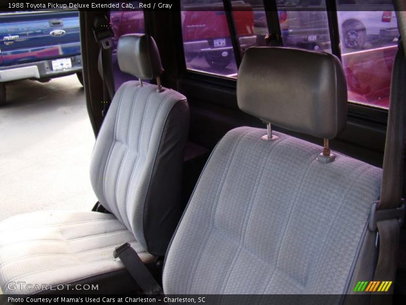 Red / Gray 1988 Toyota Pickup Deluxe Extended Cab