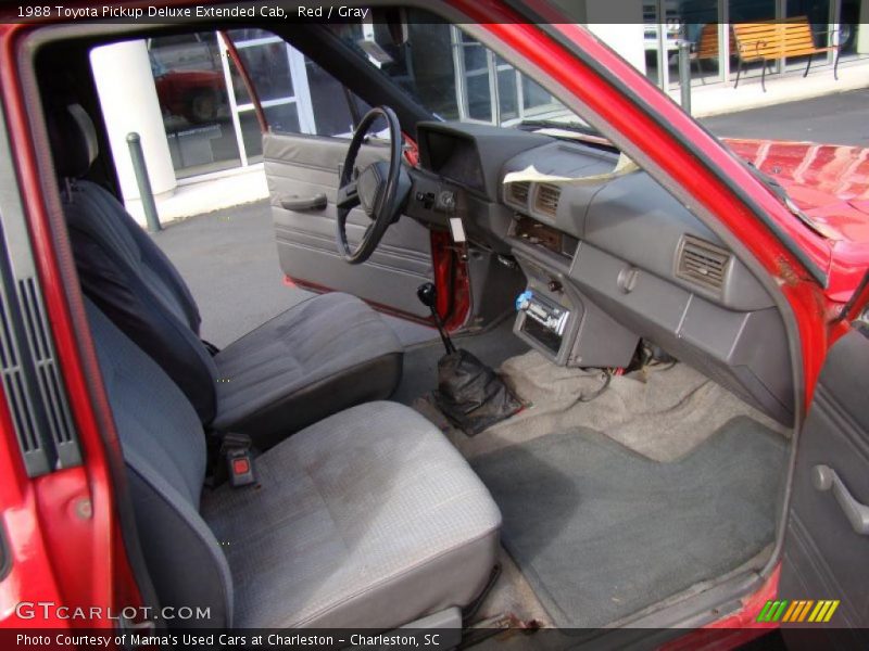 Red / Gray 1988 Toyota Pickup Deluxe Extended Cab