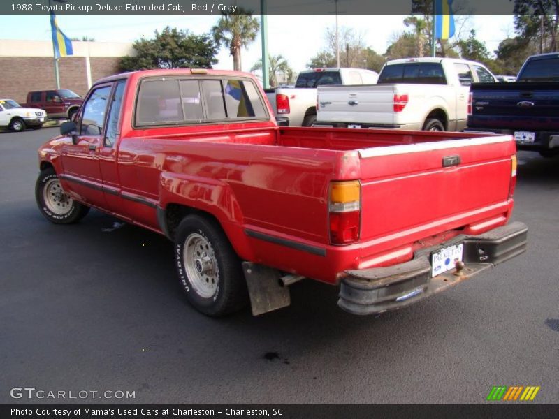 Red / Gray 1988 Toyota Pickup Deluxe Extended Cab