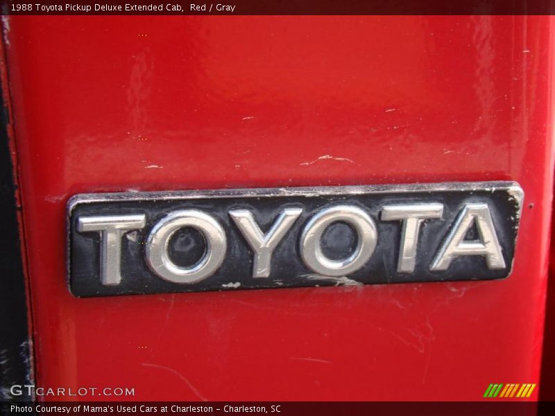 Red / Gray 1988 Toyota Pickup Deluxe Extended Cab