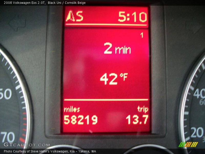 Black Uni / Cornsilk Beige 2008 Volkswagen Eos 2.0T