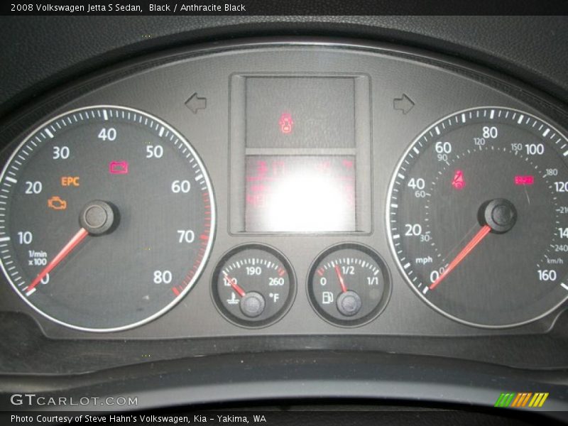Black / Anthracite Black 2008 Volkswagen Jetta S Sedan