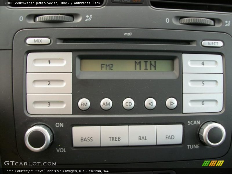 Black / Anthracite Black 2008 Volkswagen Jetta S Sedan